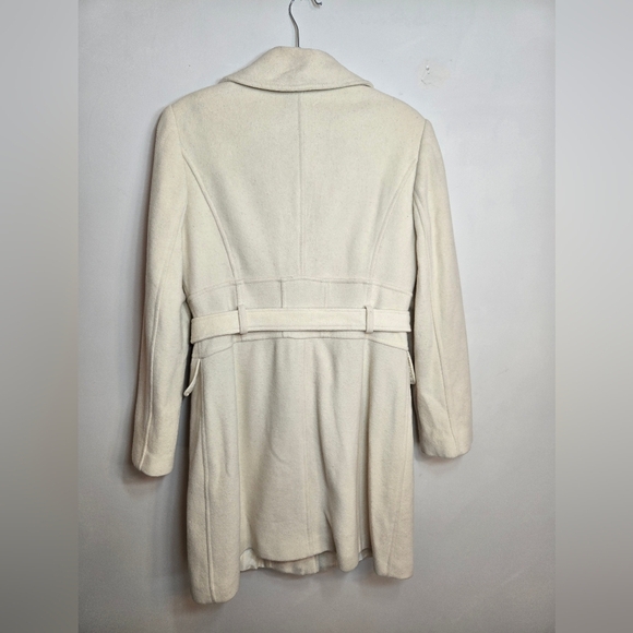 Y2K bebe Cream Trench Coat with Belt - Picture 2 of 8